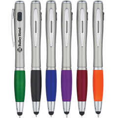 Customized Trio Stylus Pen with LED Light