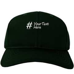 Personalized Hashtag Adult Dark Baseball Cap Hat